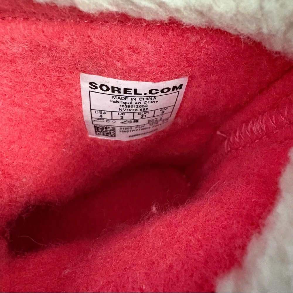 Sorel 1964 PAC Strap Boot Pink Toddler Size 4 Snow‎ Winter Sledding Outdoor